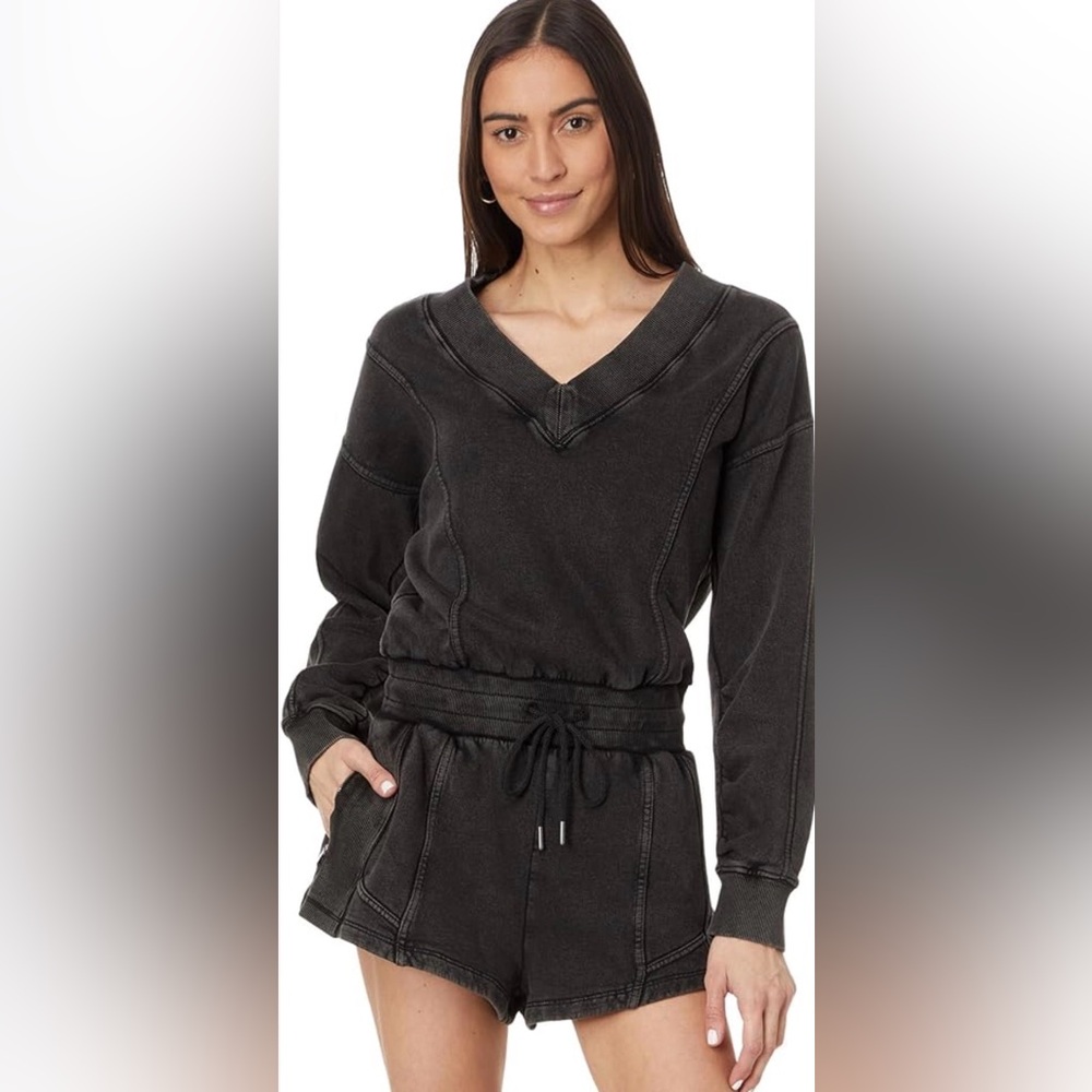 NWT Free People Black Intercept Romper